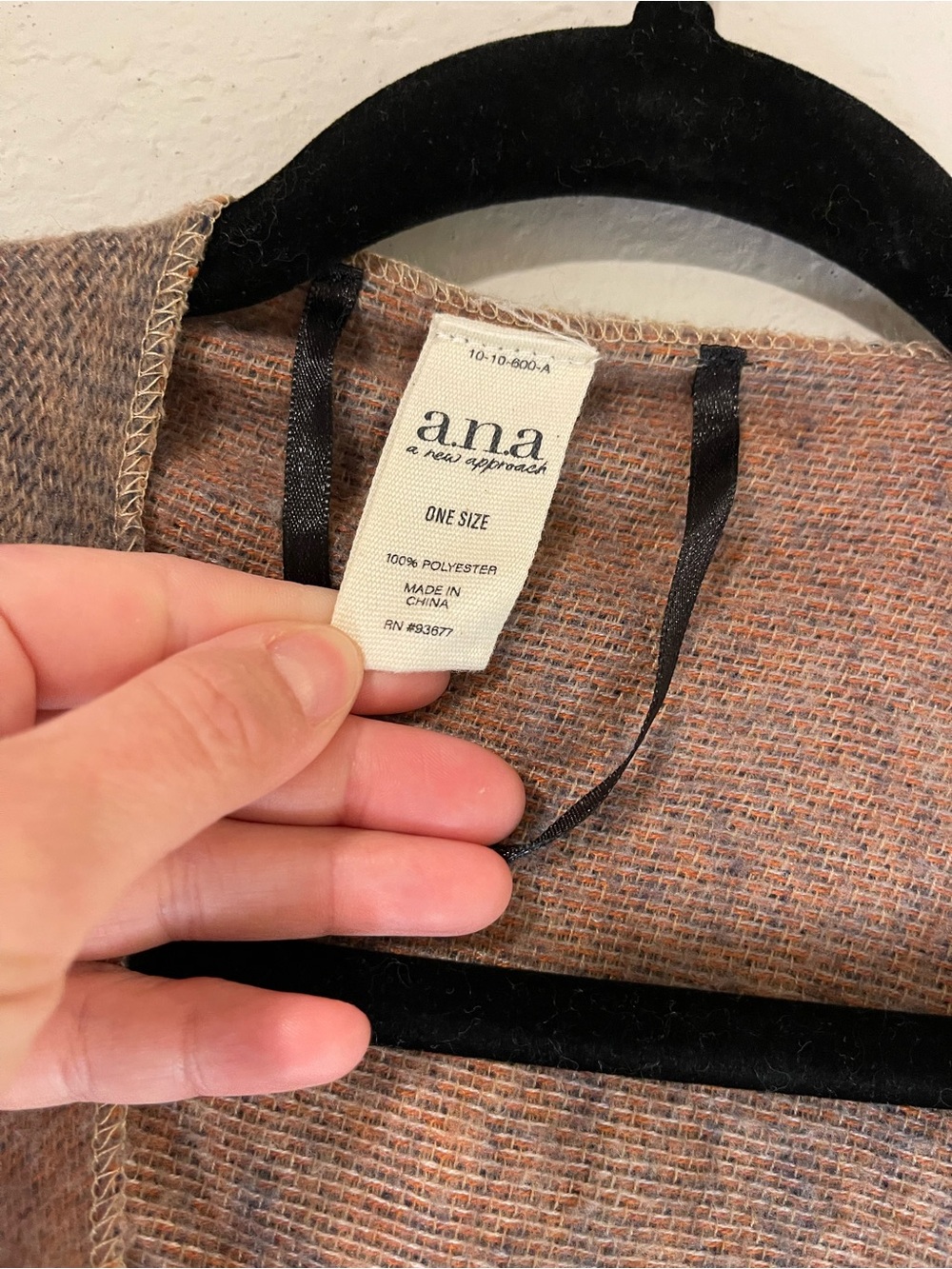 a.n.a Neutral Striped Fringe Wrap in Beige, Gray and Taupe - Picture 2 of 3